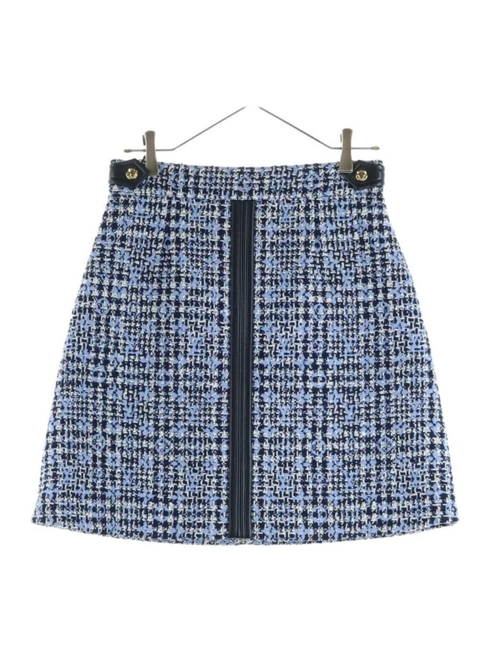 Louis Vuitton Tweed Skirt Blue 38